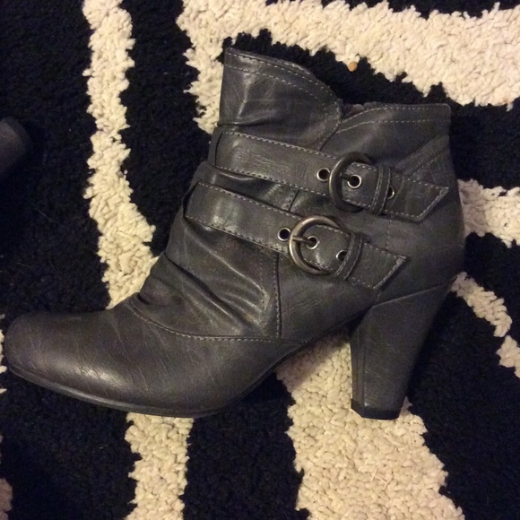 Gray booties