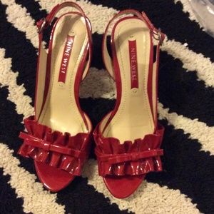 Nine West red high heels