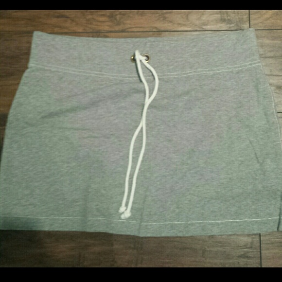 J Crew Jersey drawstring mini skirt