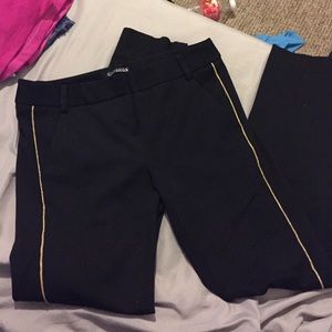 Black with Gold Stripe express dress pants