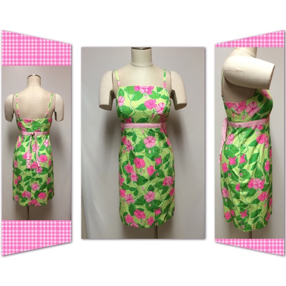 Lilly Pulitzer Dresses & Skirts - Lilly Pulitzer pink/green floral dress