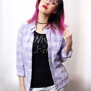 Wrangler Tops - HALF OFF SALE | Lavender Plaid Pearl Snap Top Wrangler Tops - HALF OFF SALE | Lavender Plaid Pearl Snap Top