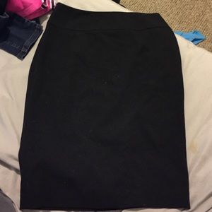 All black pencil skirt