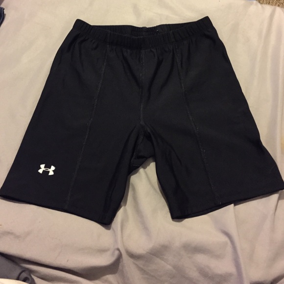 All black biker compression shorts - Picture 1 of 1