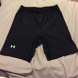 All black biker compression shorts