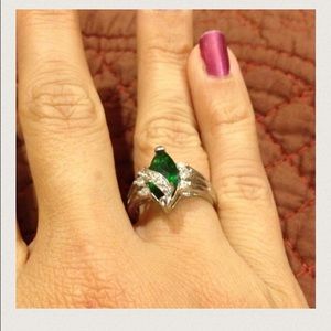 Green topaz costume jewelry ring