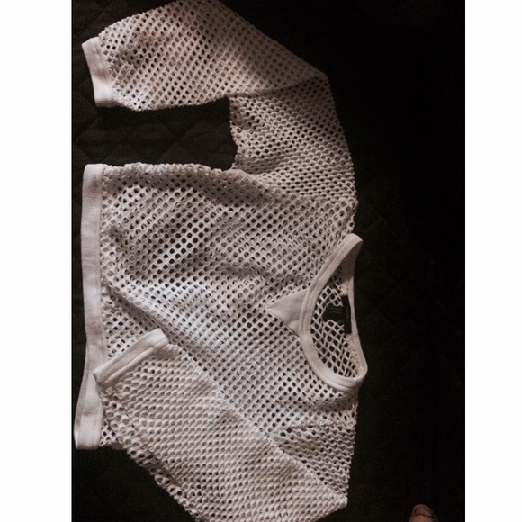 Open Knit Crop Top - Picture 3 of 4