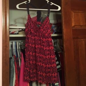 NWT Pink and navy braided back tank top