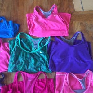 Teal and purple Nike Tank Tops
