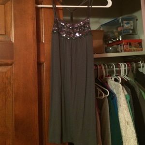 Grey beaded tank