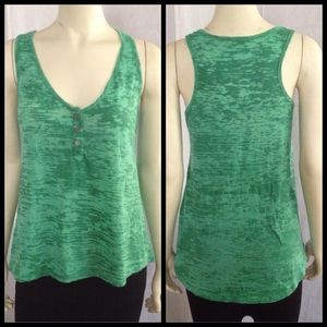 EUC Alternative Apparel green burnout tank top S