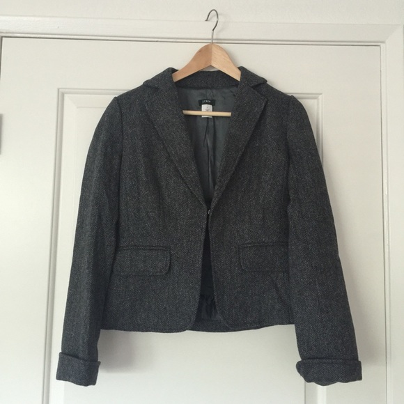 J Crew Herringbone wool blazer