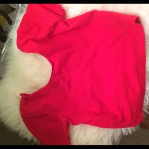 Red American Apparel Crop Top