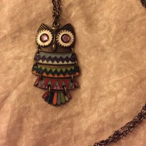 Long American Eagle Owl necklace