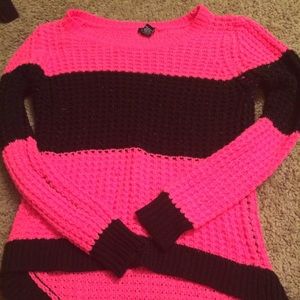 Pink and black sweater