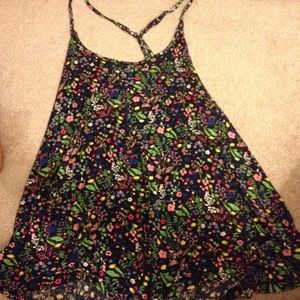 Floral racer back tank top