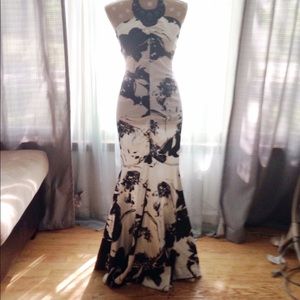 Black and white mermaid dress