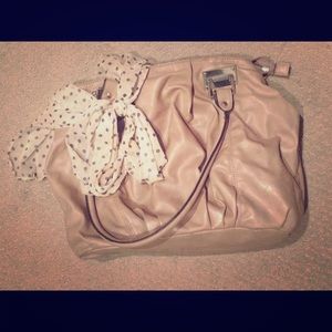 Nude purse with belt