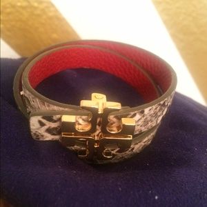 Tory Burch Snakeskin Wrap Bracelet-NWT