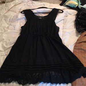 Adorable lace trim baby doll top