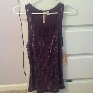 Large sequined tank top