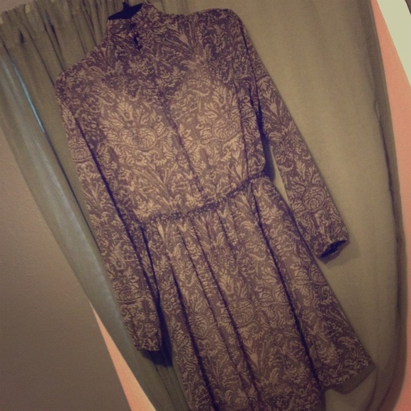 Black and white paisley dress