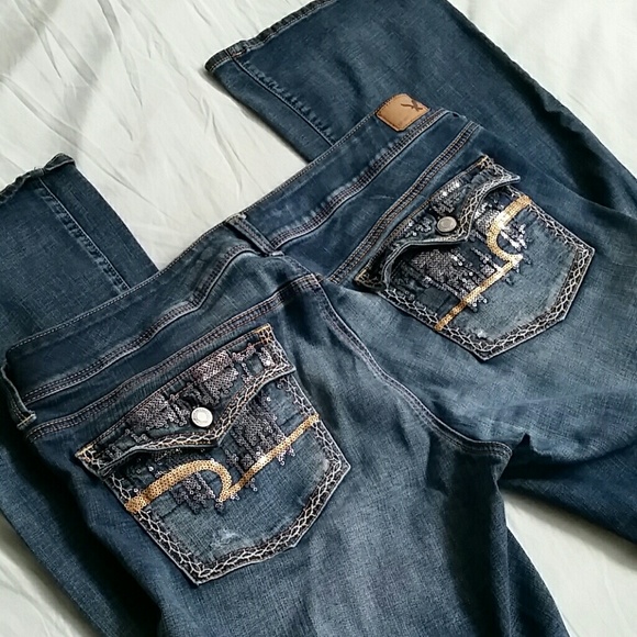 jeans with sparkly pockets