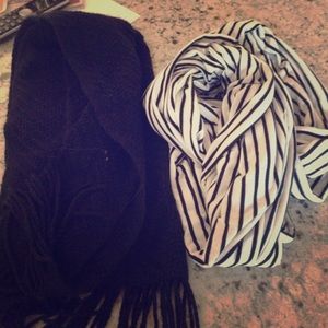 BUNDLE - black and white scarves