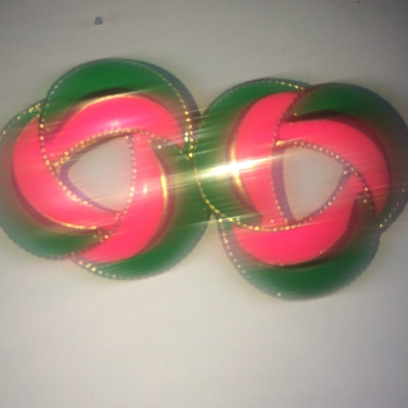 Pink/Green Vintage Earrings