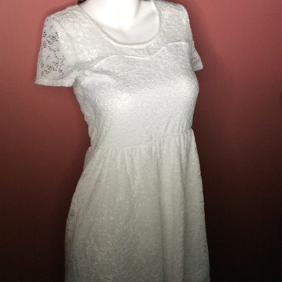 White flower lace dress - Picture 1 of 2