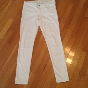 American Eagle white skinny jeans.