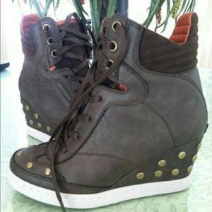 Mocha Sneaker Wedges