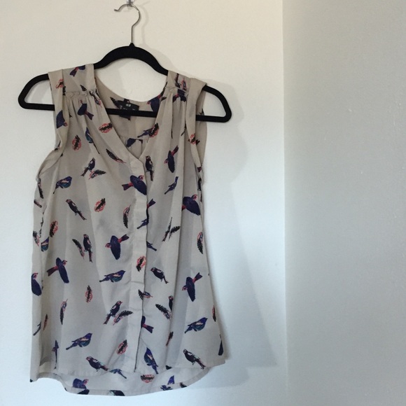 H&M Bird pattern top