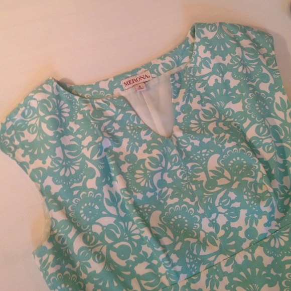 Merona Mint and White Dress