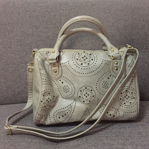 Steve Madden Laser Cut Floral Pattern Satchel