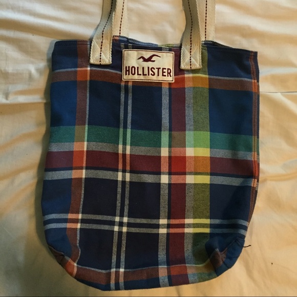 Plaid hollister tote