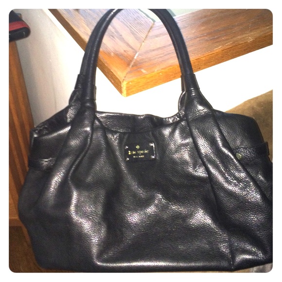 kate spade Handbags - Kate Spade black leather Stevie shoulder bag.
