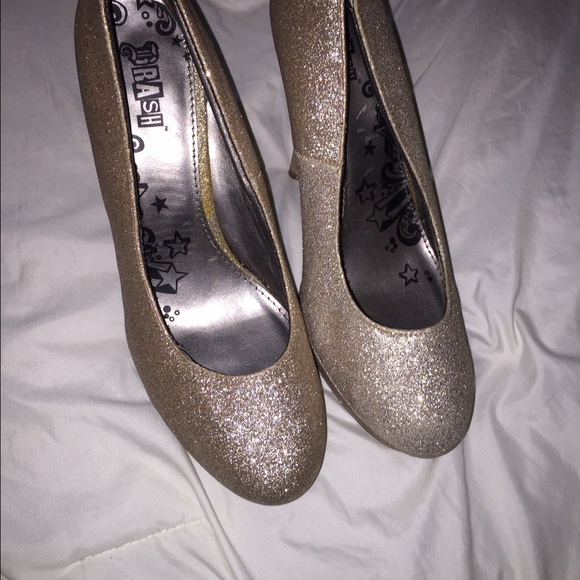 Gold Glittery heels