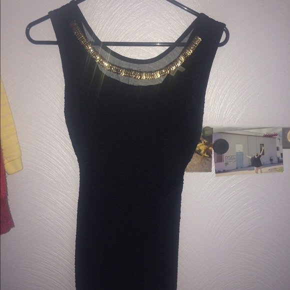 Black and gold cocktail dress! Size S