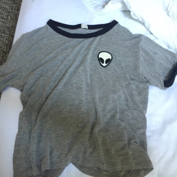 Brandy Melville alien patch shirt