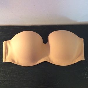 34D nude, strapless Victoria's Secret bra