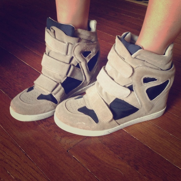 Modern Vice wedge sneakers Tan & Black sz 7