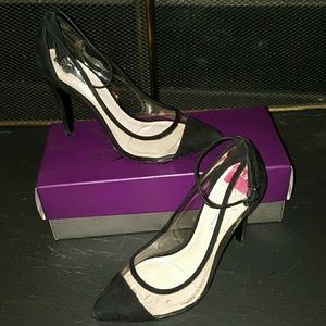 BCBG Generation Black Semi Clear Heel