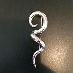 Silver Swirl Brooch