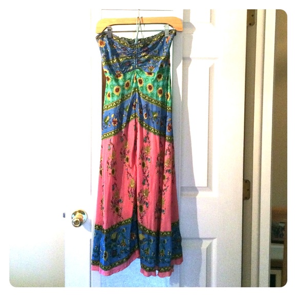 Hale Bob 100% silk halter dress