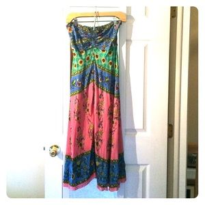 Hale Bob 100% silk halter dress