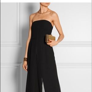 Halston Heritage Strapless chiffon jumpsuit