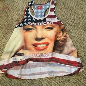 Marilyn Monroe 4th of July High-Low Tank