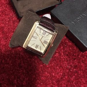 Michael Kors watch gold with leather band