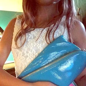 Blue hobo bag